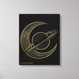 Impressão Em Tela Presente de Tela de Arte do Crescente Celestial de