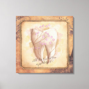 Impressão Em Tela Presente dentário elegante Vintage