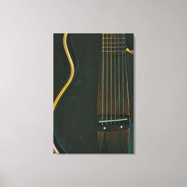 Impressão Em Tela Presente guitarrista latino (Frente)