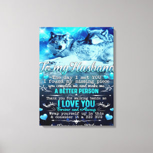 Impressão Em Tela Presente Lobo Para o Meu Marido, Presente de Anive