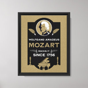 Impressão Em Tela Presente para Amante da Música de Mozart