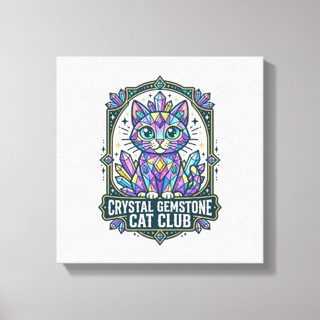 Impressão Em Tela Presente para Mãe de Gato com Cristal - G (Frente)