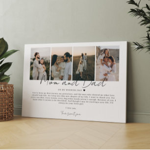 Impressão Em Tela Presente para Mamãe e Papai no Meu Casamento para 