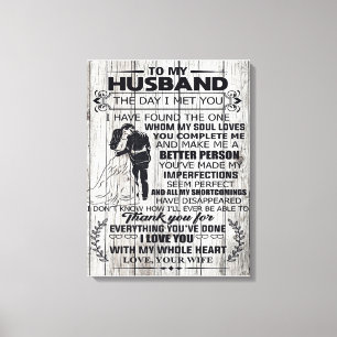 Impressão Em Tela Presente Para Marido Ao Meu Marido Melhor Presen
