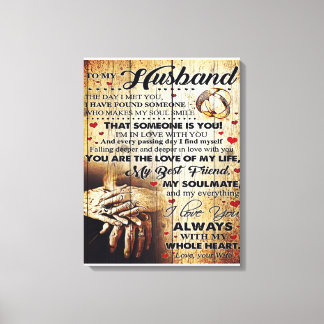 Impressão Em Tela Presente Para Meu Marido, Carta De Amor