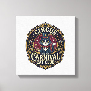 Impressão Em Tela Presente para o Pai do Gato do Carnaval do Circo -
