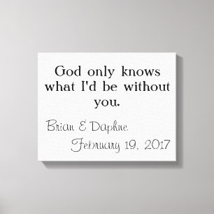 Impressão Em Tela Presente personalizado de casamento - Wall Art - B