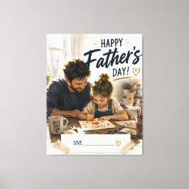 Impressão Em Tela Presente Personalizado de Tela Pai e Filha
