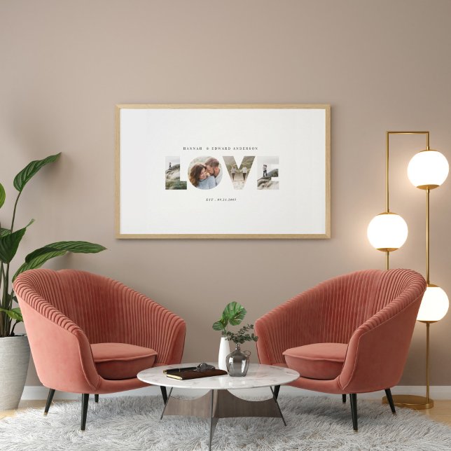 Impressão Em Tela Presente personalizado simples moderno foto amor 4 (Criador carregado)