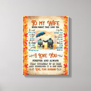 Impressão Em Tela Presentes da esposa  Carta À Minha Mulher De Amor