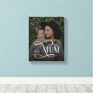 Impressão Em Tela Presentes do Dia das Mães Foto Melhor Mãe do Mundo