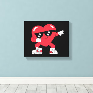 Impressão Em Tela Presentes Engraçados Coração Dabbing Dia de São Va