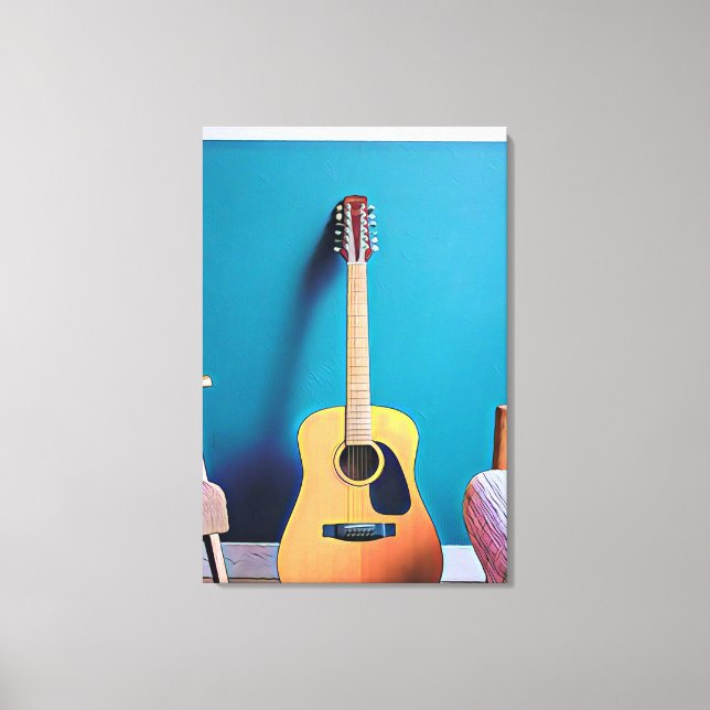 Impressão Em Tela Presentes guitarristas (Frente)