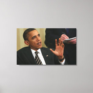 Impressão Em Tela Presidente Barack Obama fala à imprensa