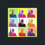 Impressão Em Tela Presidente Obama Funky Modern Pop Art<br><div class="desc">Versão pop Art do primeiro retrato presidencial de Obama (2009). Em uma pesquisa de fevereiro de 2009 realizada na Europa Ocidental e nos EUA pela Harris Interative for France 24 e pelo International Herald Tribune,  Obama foi classificado como o líder mundial mais respeitado,  assim como o mais poderoso.</div>