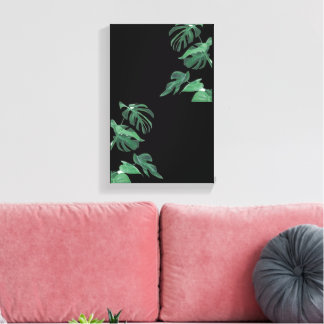 Impressão Em Tela Preto e Verde