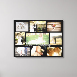Impressão Em Tela Preto Wedding personalizado da arte da parede da