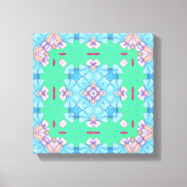 Impressão Em Tela Pretty Abstract Home Wall Art blue green and pink
