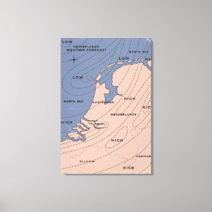 Impressão Em Tela Previsão Climática Holandesa