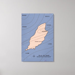 Impressão Em Tela Previsão do tempo da Ilha de Man