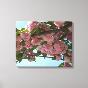 Impressão Em Tela Primavera cor-de-rosa de florescência dobro da