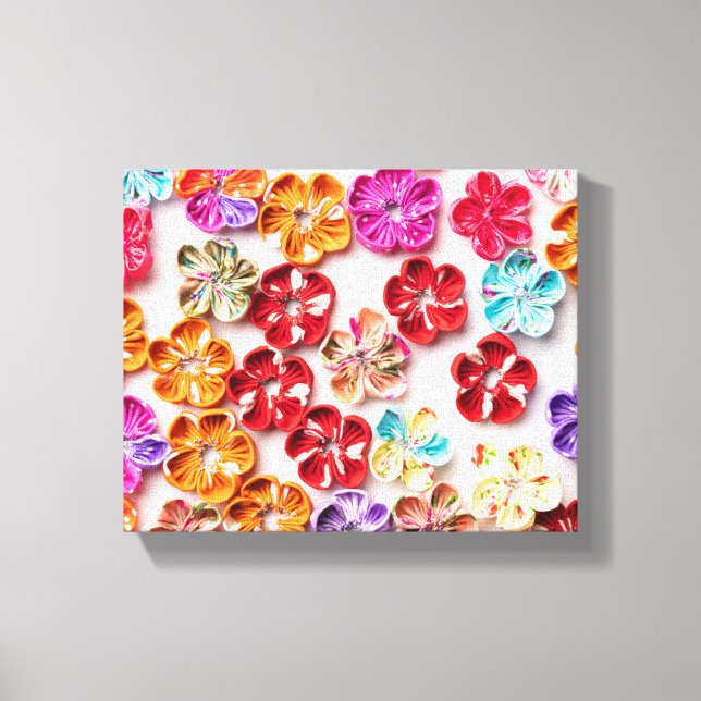 Impressão Em Tela Primavera tecido com costura manual Flores multico (Frente)