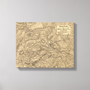 Impressão Em Tela Primeira batalha do funcionamento de Bull - guerra