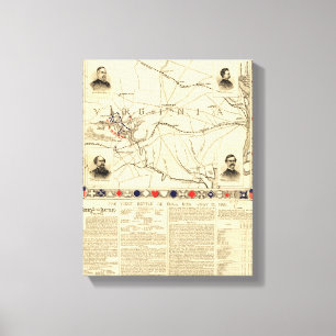 Impressão Em Tela Primeira batalha do funcionamento de Bull - guerra