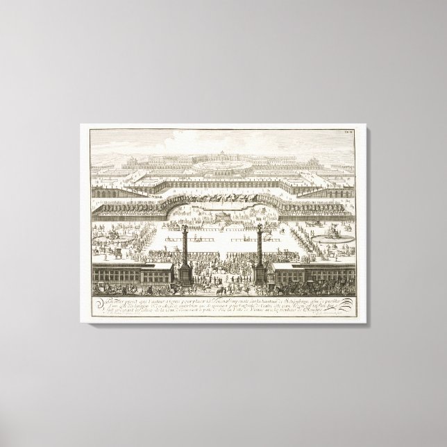 Impressão Em Tela Primeira proposta relativa ao Palácio de Schonbrun (Frente)