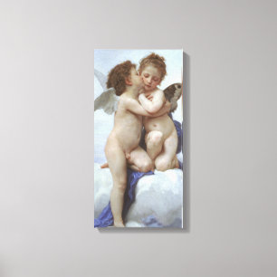 Impressão Em Tela Primeiro Beijo de Bouguereau, Anjos Vitorianos Ant