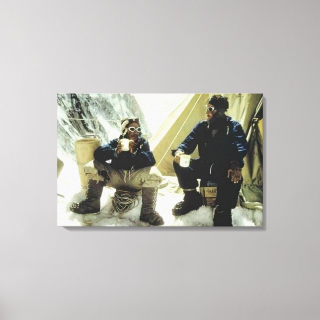 Impressão Em Tela Primeiros Homens a Conquistar Everest Hillary Norg (Frente)