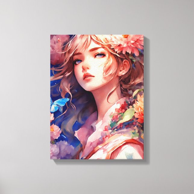 Impressão Em Tela Princesa Anime (Frente)