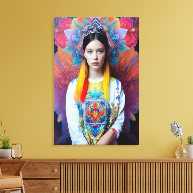 Impressão Em Tela Princesa com um suéter branco (Insitu(Sala de estar))