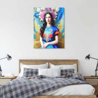 Impressão Em Tela Princesa mágica com vestido lindo