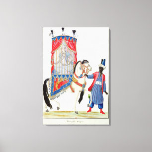 Impressão Em Tela Princesa turca em sua maneira à mesquita