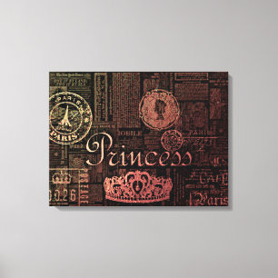 Impressão Em Tela Princess Vintage