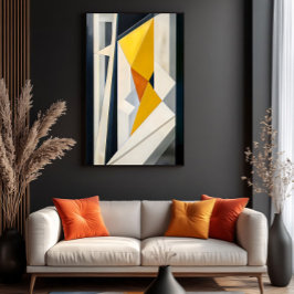 Impressão Em Tela Prisma Dourado