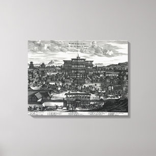 Impressão Em Tela Procissão de Macau, uma ilustração