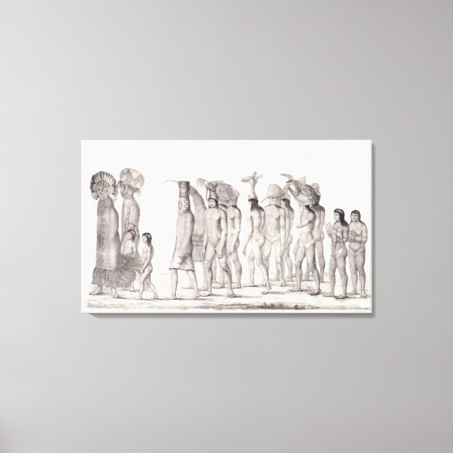 Impressão Em Tela Procissão Festiva das Tecunas, de 'Viagens i (Frente)