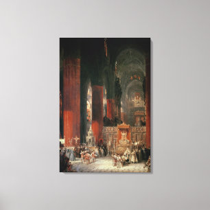 Impressão Em Tela Procissão na catedral de Sevilha, 1833 (óleo no