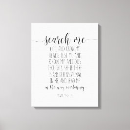 Impressão Em Tela Procure-Me Deus E Conheça O Meu Coração, Salm 139: