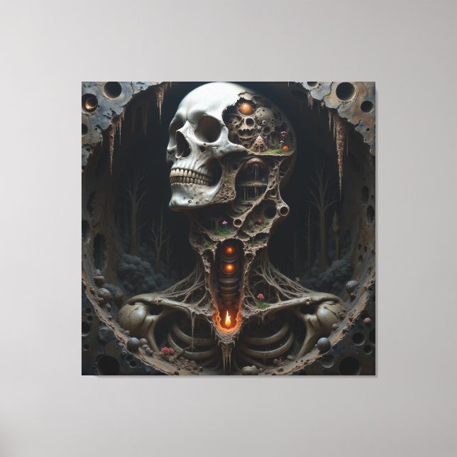 Impressão Em Tela Profundidades ocas (Frente)