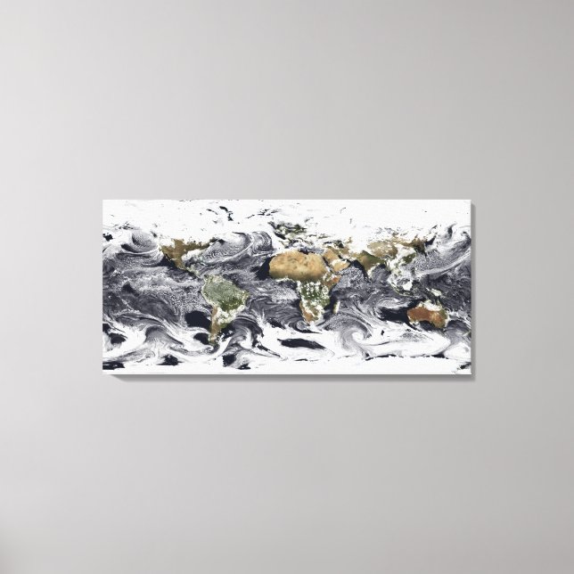 Impressão Em Tela Projeção de equidistante cilíndrico (Frente)