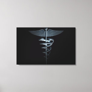 Impressão Em Tela Projector em um caduceus médico