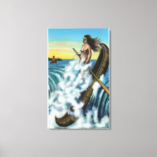 Impressão Em Tela Promulgação da legenda da canoa branca