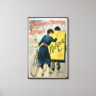 Impressão Em Tela Propaganda de poster 'a bicicleta Franco-Americana