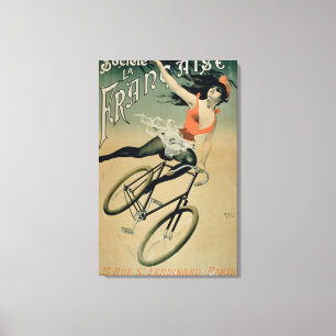 Impressão Em Tela Propaganda de poster de "La Francaise Societe",