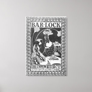 Impressão Em Tela Propaganda para as máquinas de escrever do