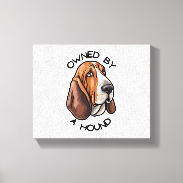 Impressão Em Tela Propriedade de alguém Basset Hound (Frente)