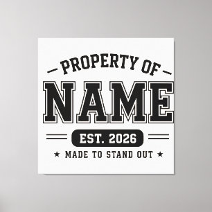 Impressão Em Tela Propriedade Personalizada do Nome – Estilo Univers